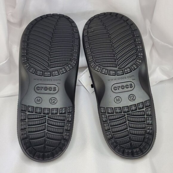 Crocs Baya Slide Sandals Mens 12 Black Lightweight Slip-On Comfort Footwear - Picture 10 of 10